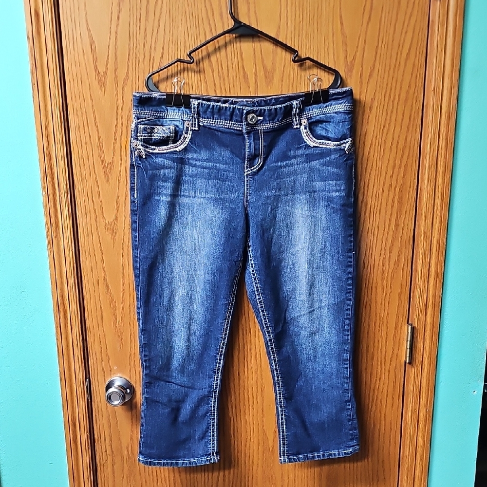 Maurices Dark Blue Ankle Jeans